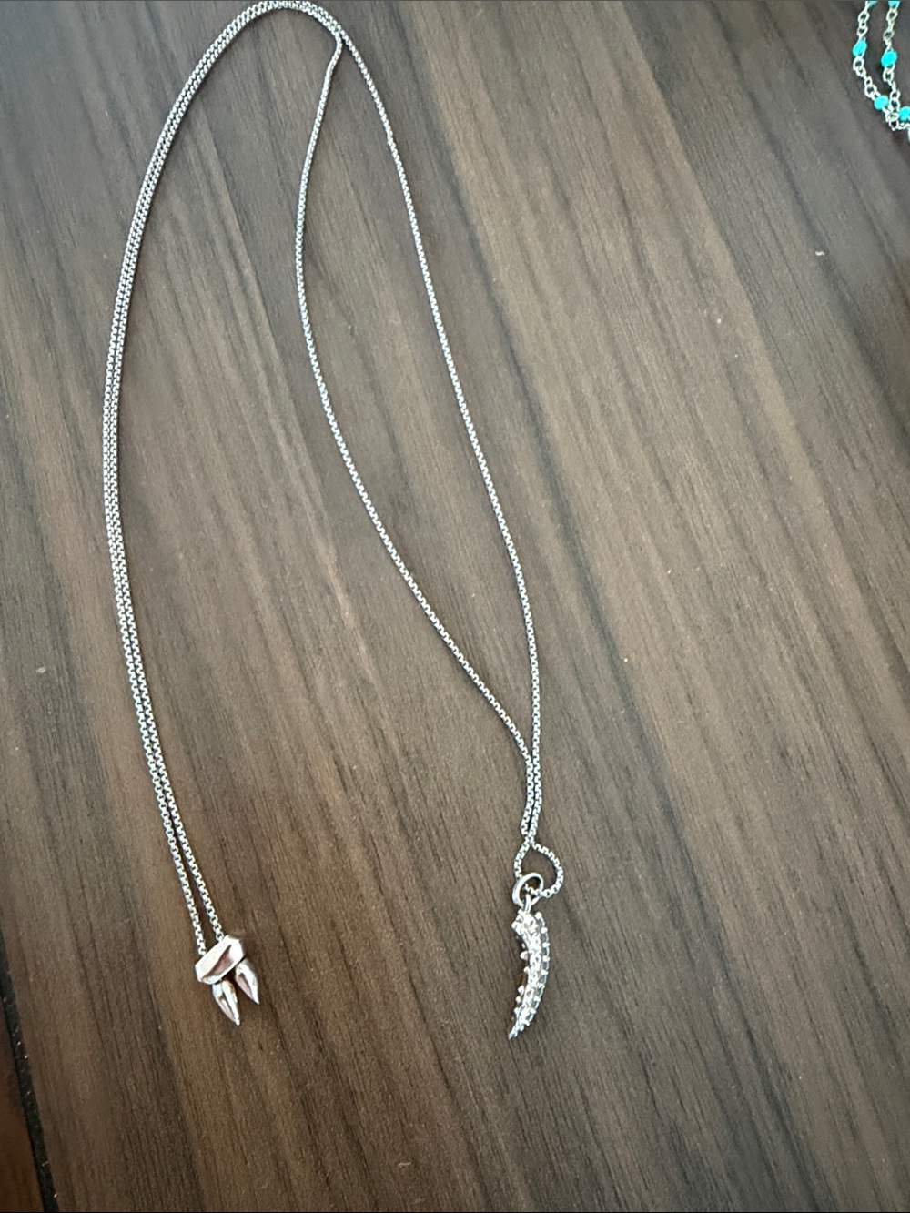 Kendra Scott Rose Gold Crescent Pendant Necklace with CZ Accents